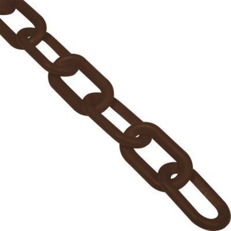 GEC Global Industrial Plastic Chain Barrier, 2inx50'L, Brown 954113BWN